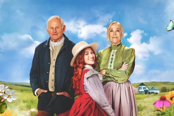 Promo for Anne of Green Gables - Audible Original with image of Catherine O'Hara, Victor Garber and Michela Luci