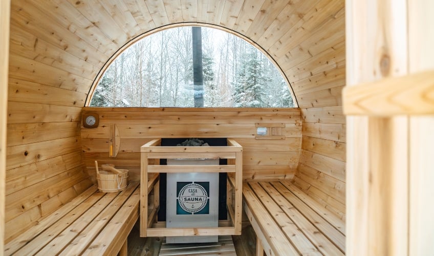 Interior view of Nollaa Sauna