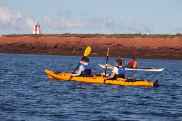 Tandem kayakers