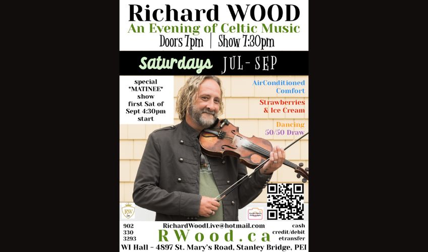 Richard WOOD Live! An Evening of Celtic Music - July 26 Richard WOOD Live! An Evening of Celtic Music - July 26