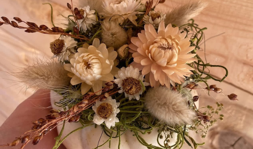 Dried Floral Pumpkin Centerpiece Workshop