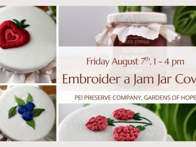 Jam Jar Embroidery Class -August 7