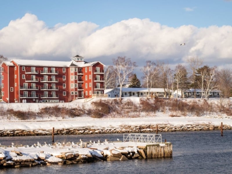 Serene Winter Retreat by the Montague River