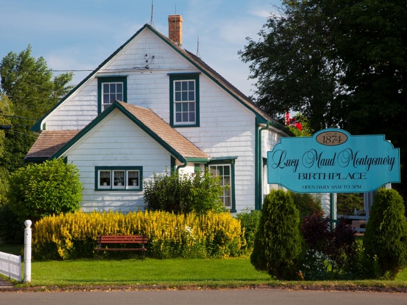 Exterior view of LM Montgomery Birthplace, author of Anne of Green Gables