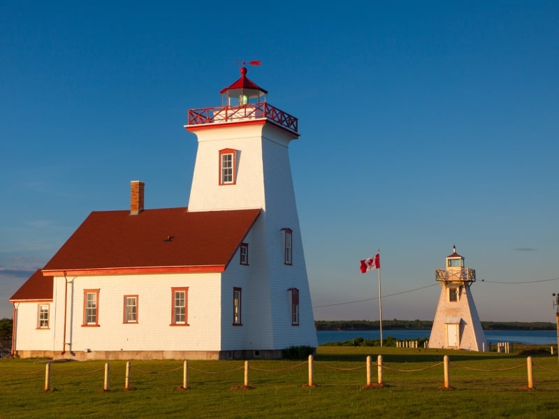 Wood Islands Lighthouse in summer