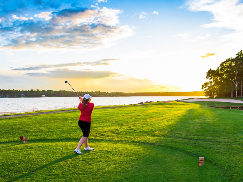 Brudenell Hole, golf, sky, golfer