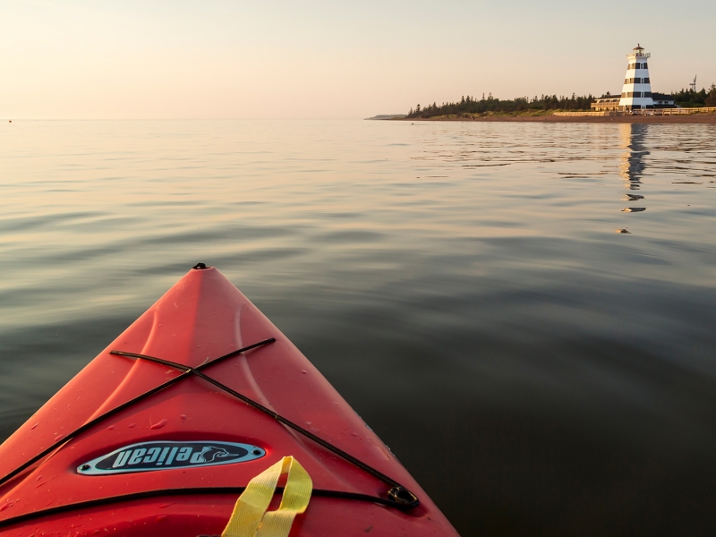 West Point, ocean, lighthouse, kayak 