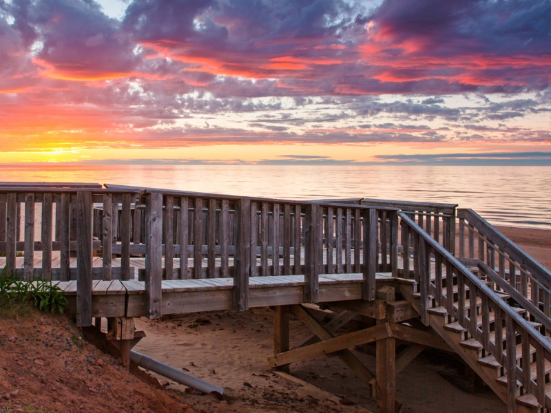 Stanhope Sunset over boardwalk Stanhope Sunset over boardwalk