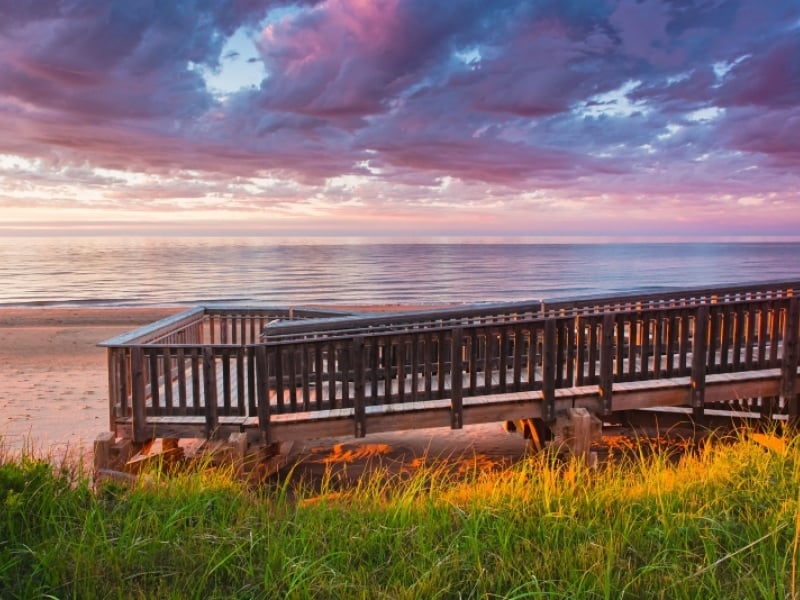 Stanhope Sunset over boardwalk