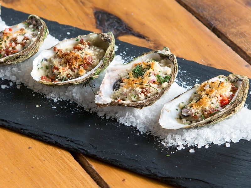 The Table Culinary Studio, oysters, plating The Table Culinary Studio, oysters, plating