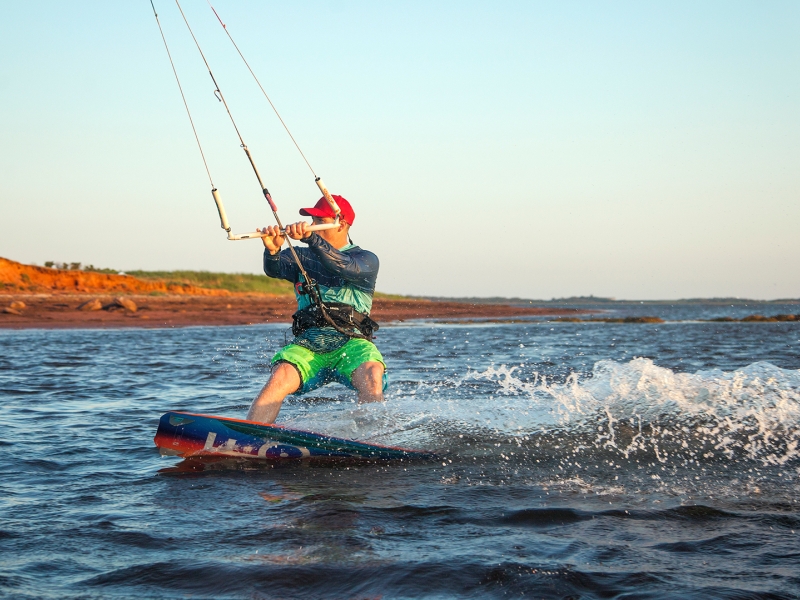 Kite Boarding, Malpeque, ocean, waves