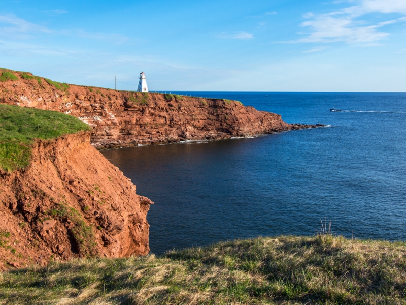 Cape Tryon, clifs, water, ocean, lighthouse Cape Tryon, clifs, water, ocean, lighthouse