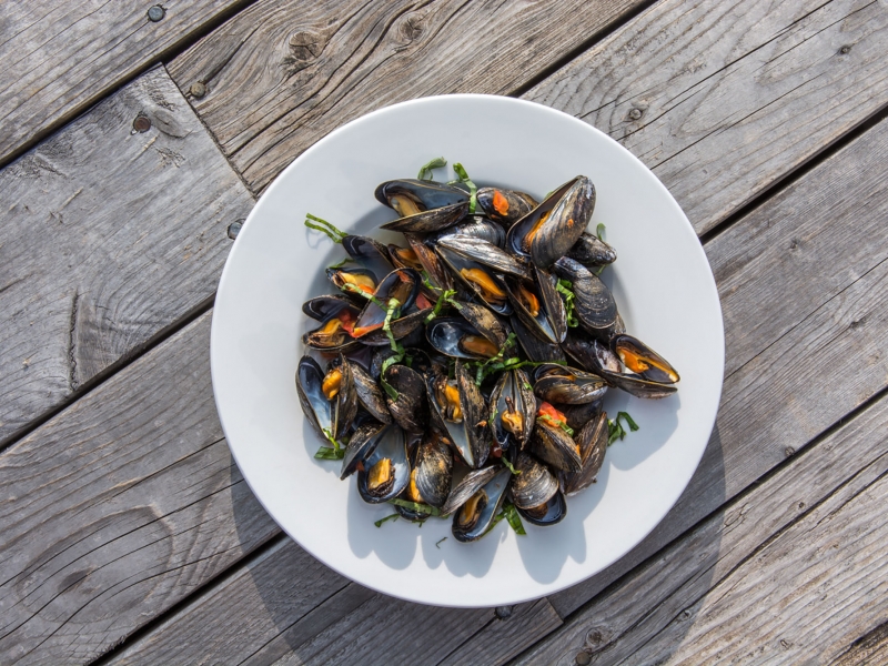 Lobster House, Mussels, plated