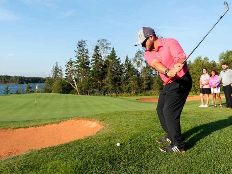 Golf Dundarave, golfer, sand, group