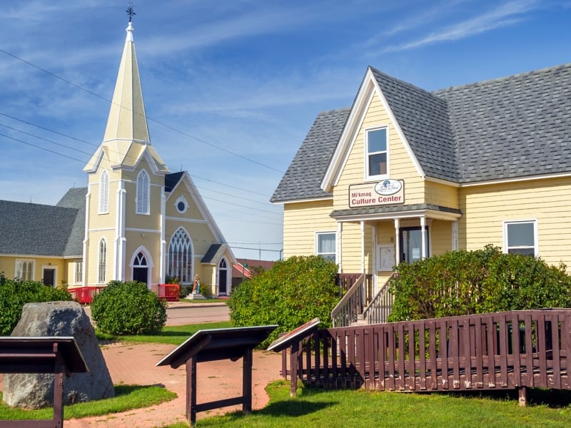 Lennox Island, church, house