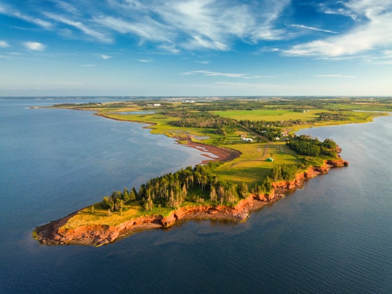 Aerial view of Belmont Provincial Park in summer