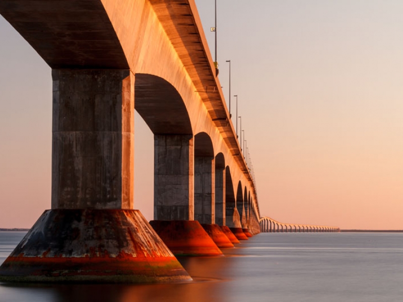 Confederation Bridge at sunset