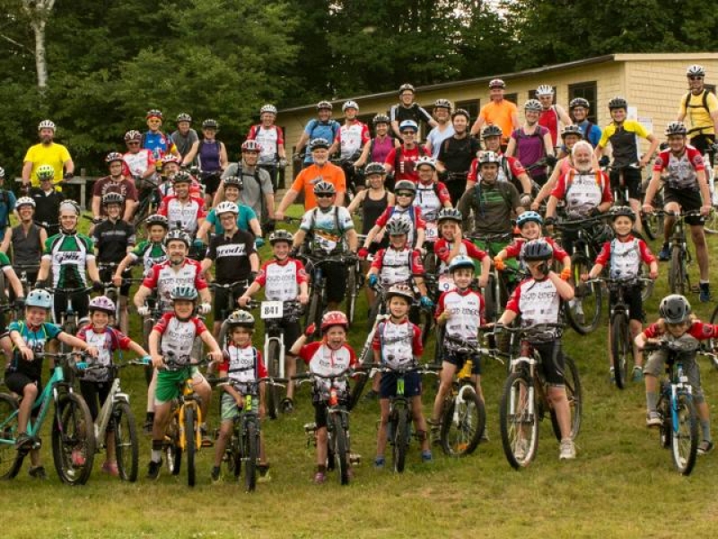 Group of mountain bikers