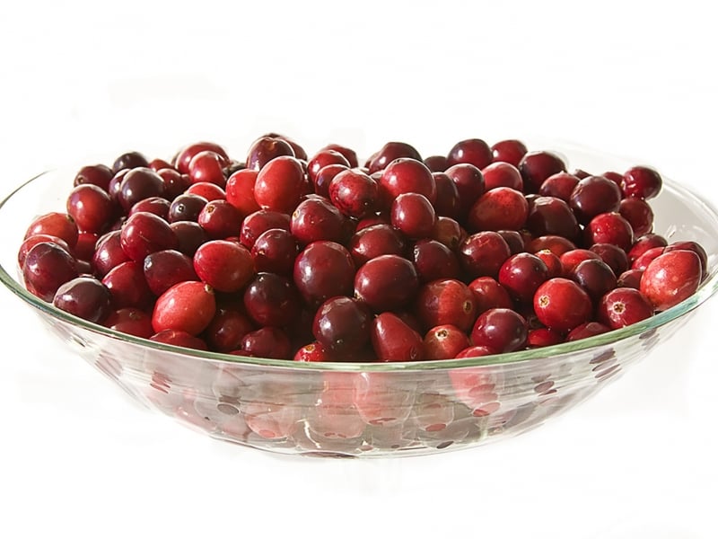 Cranberries, bowl