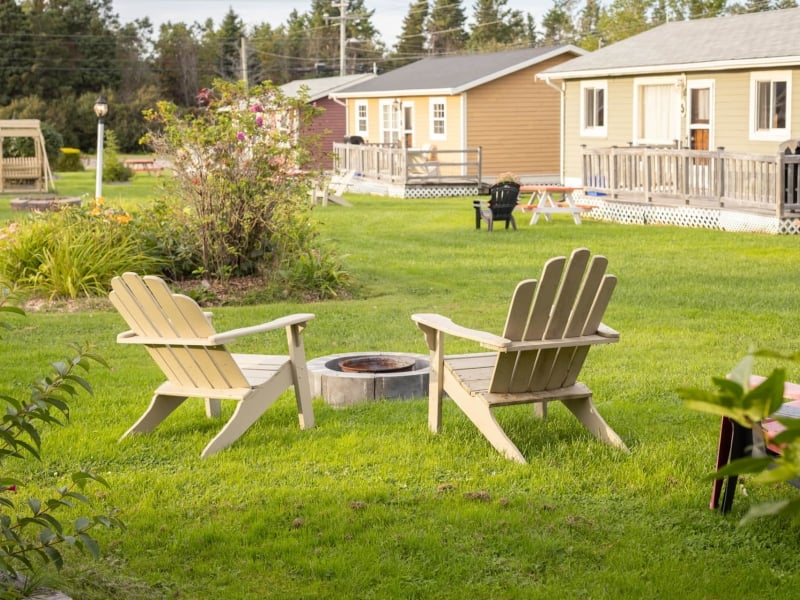 View from firepit at Avonlea Cottages