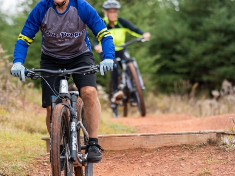 Brookvale MTB Park, PEI Two riders in skills park
