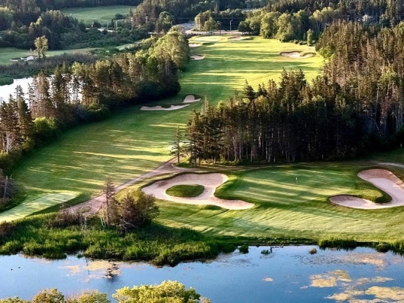 Aerial view of Cavendish golf course