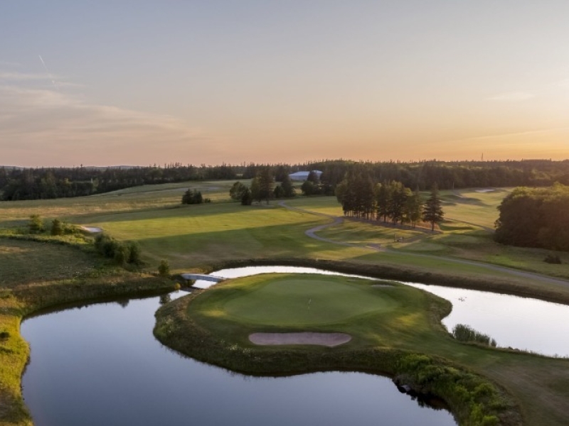 Aerial view of a Cavendish golf course