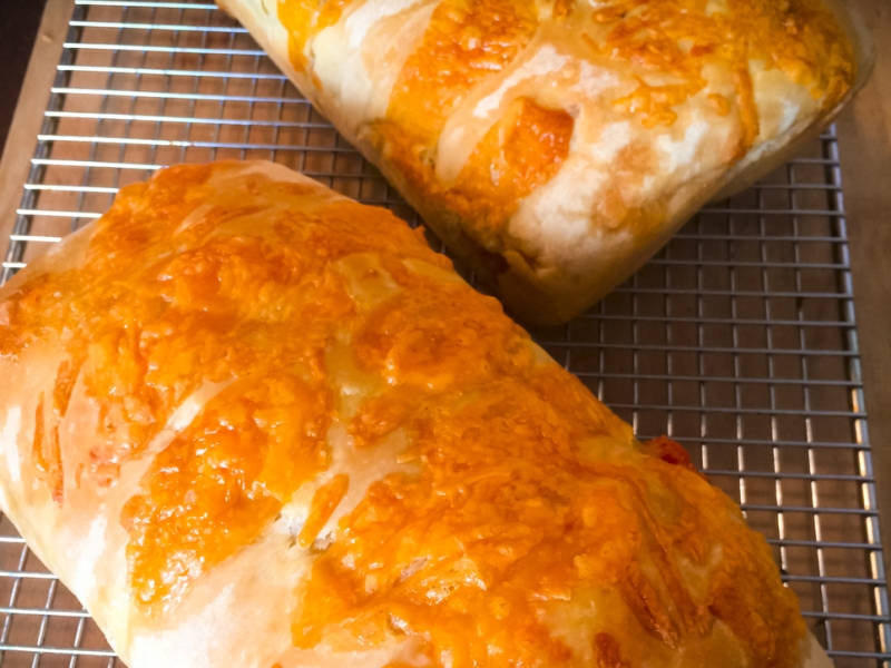 Stock image of cheese sourdough bread