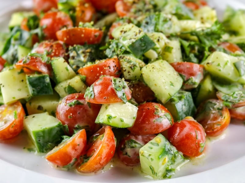 Warm PEI Mussel Cucumber Salad