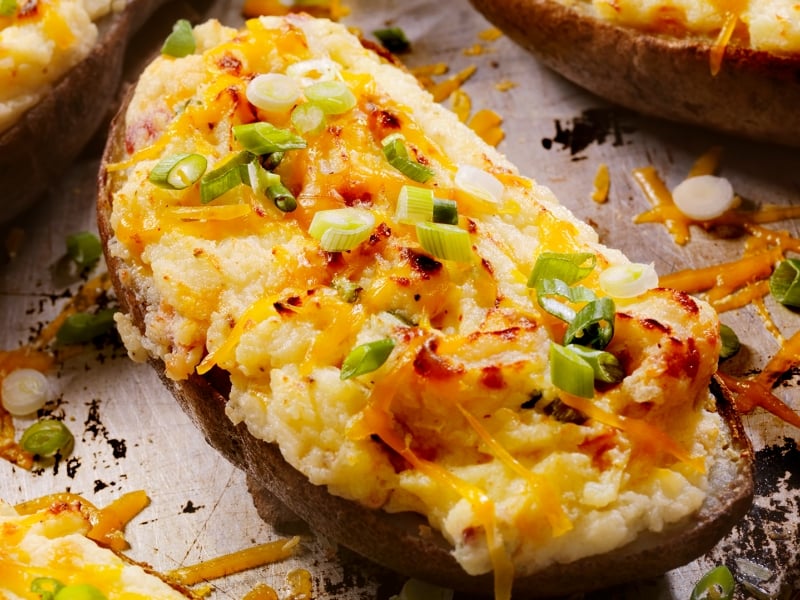 Crab Stuffed Baked Potatoes