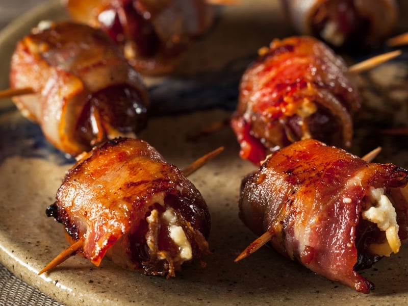 Bacon-Wrapped Crab-Meat Logs