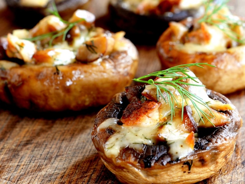 Mussel Stuffed Mushroom Caps