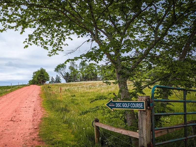 Red clay lane into Hillcrest Farm