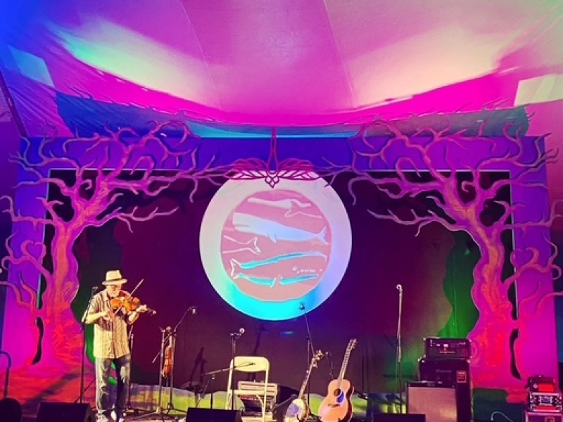 Musicians on stage at Festival Route 11