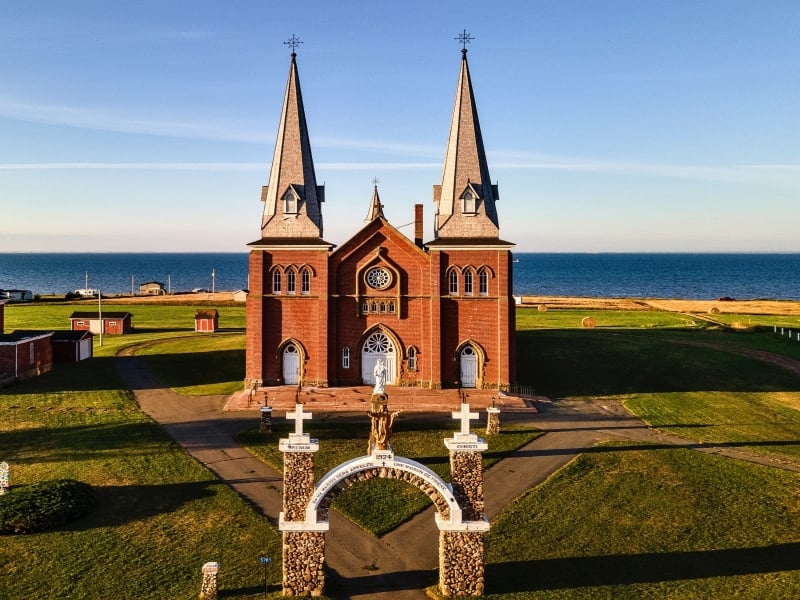 Aerial view of Mont Carmel Church