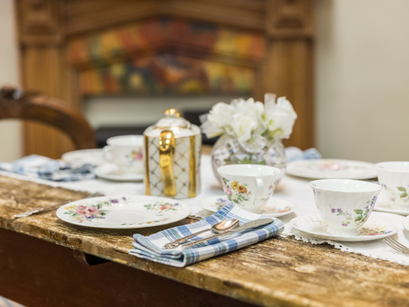 Table set for tea