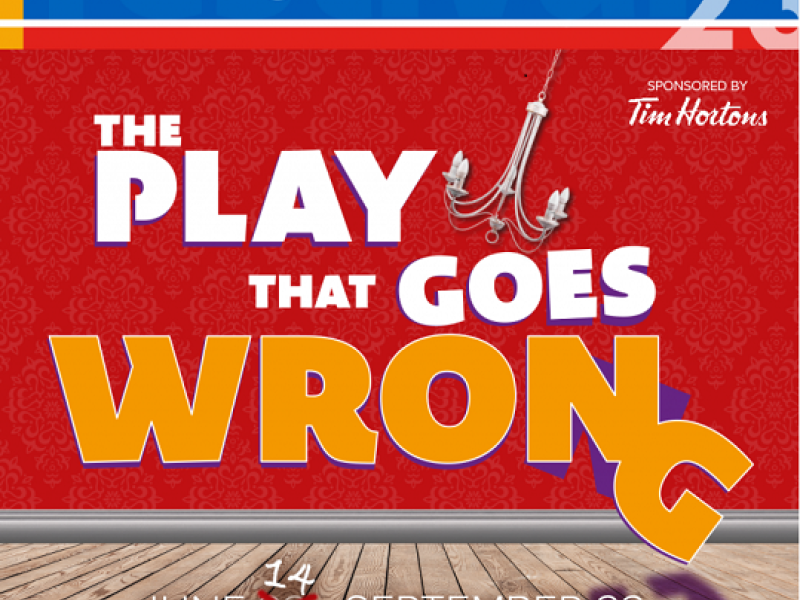 Text reading the play that goes wrong