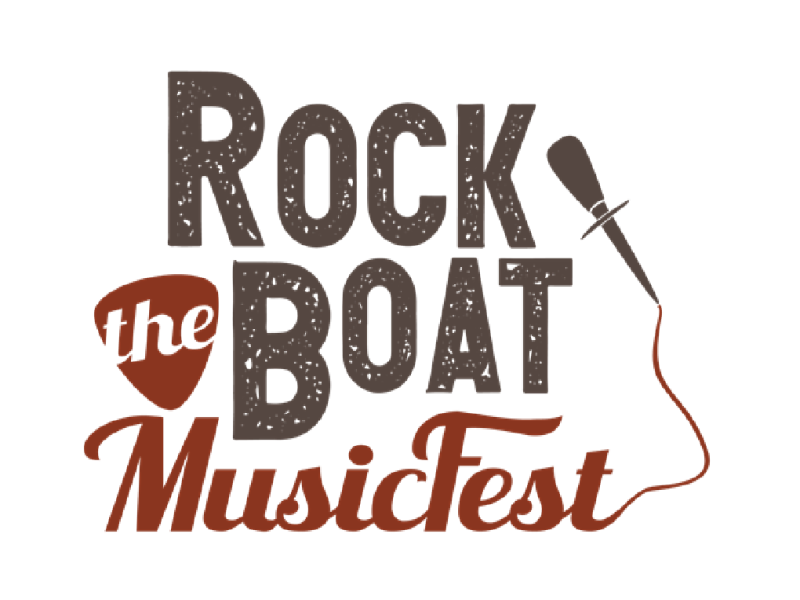 Text reading rock the boat music festival