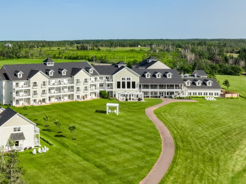 Aerial view of Rodd Crowbush Resort accommodations
