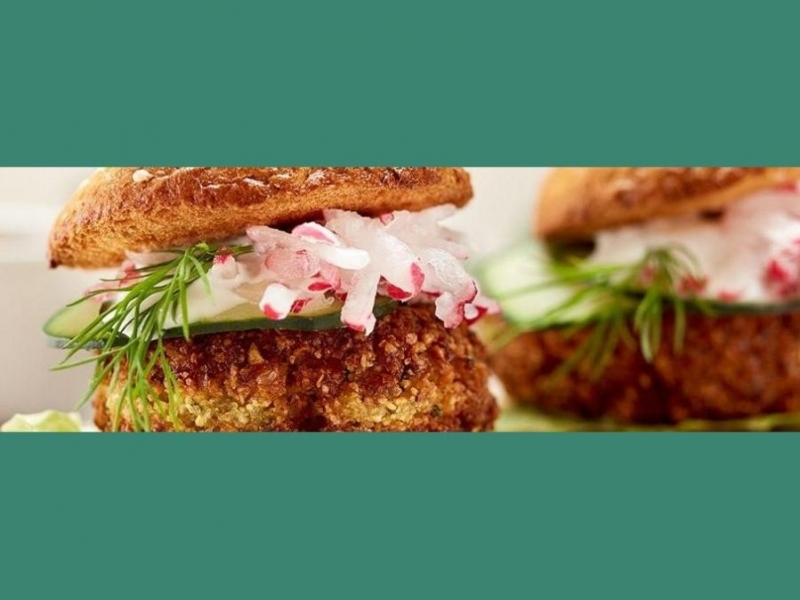 Stock image of Falafel burger