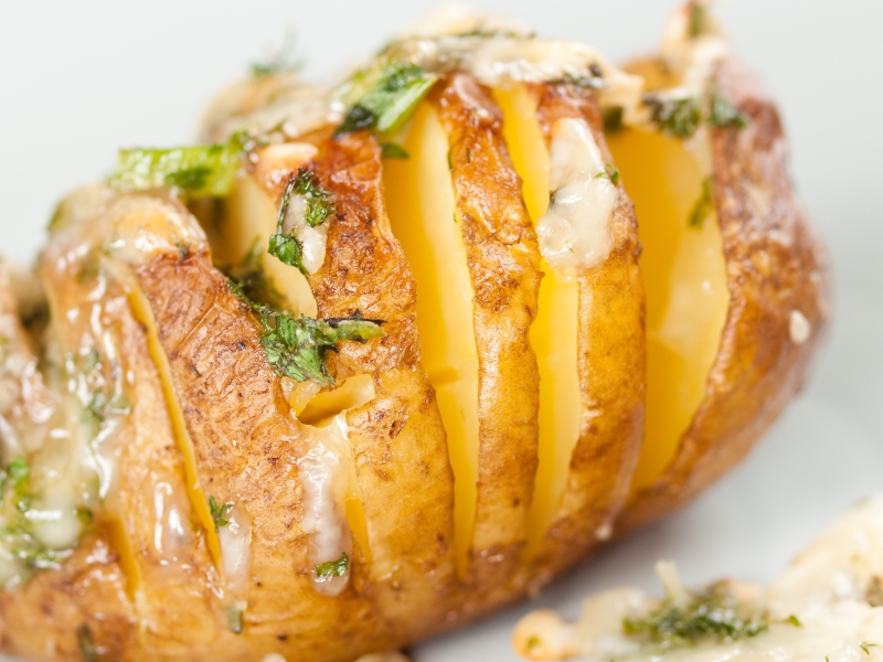 Baked PEI Potato Image of elegant baked potato