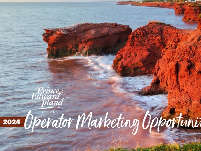 Cover of 2024 Operator Marketing Opportunities with image of red cliffs and ocean 