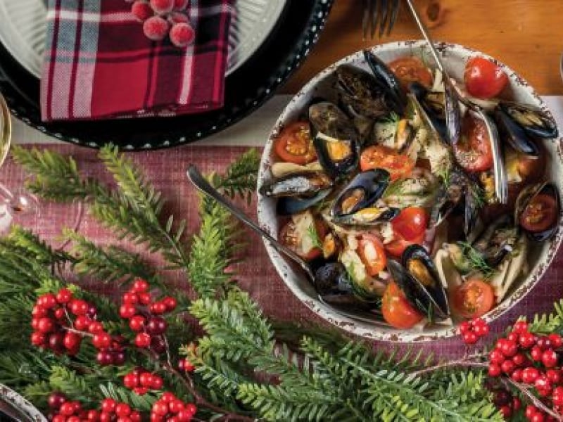 mussels with tomato and fennel