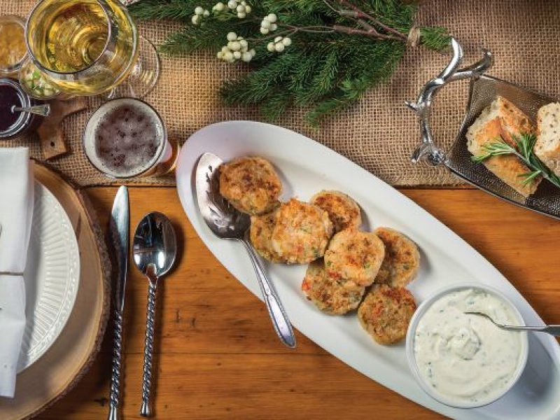 rock crab and lobster cakes