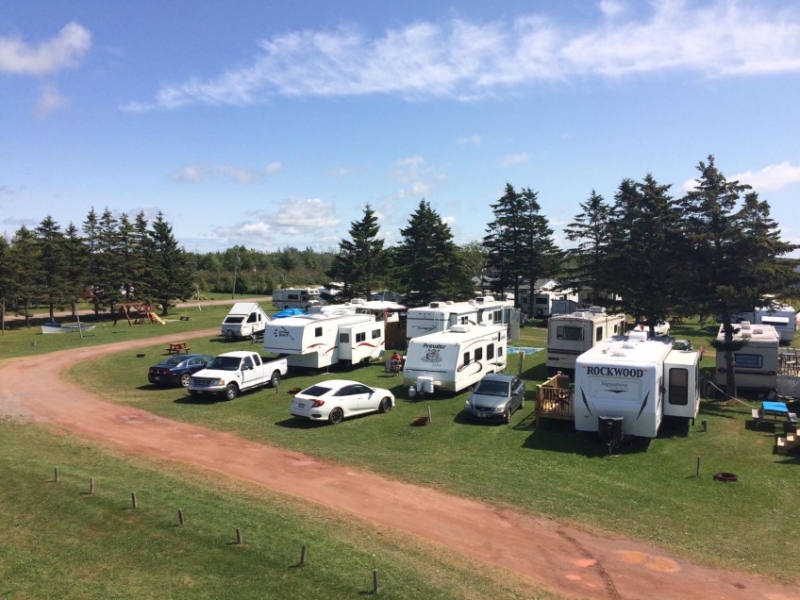 Airele view of a camp sites