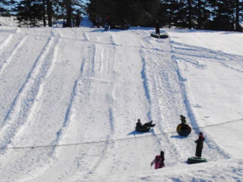 tubing down hill