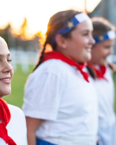 Acadian Festival, Abram Village, group of girls