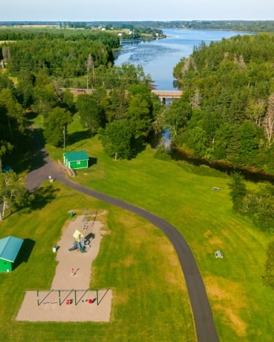Aerial view of Bloomfield Provincial Park
