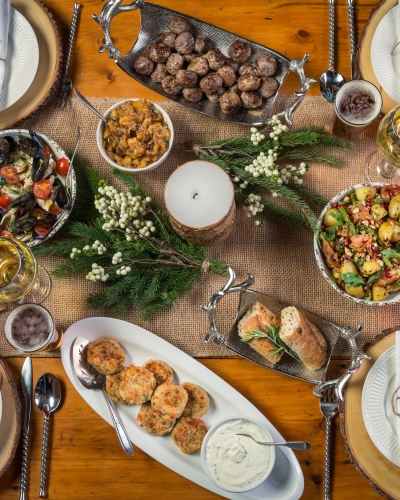 A table set for a feast of PEI culinary delights