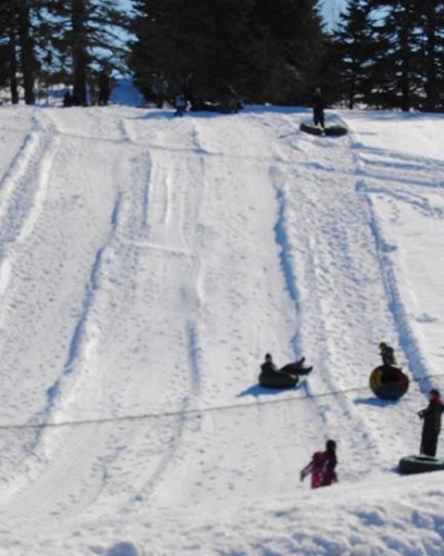 tubing down hill